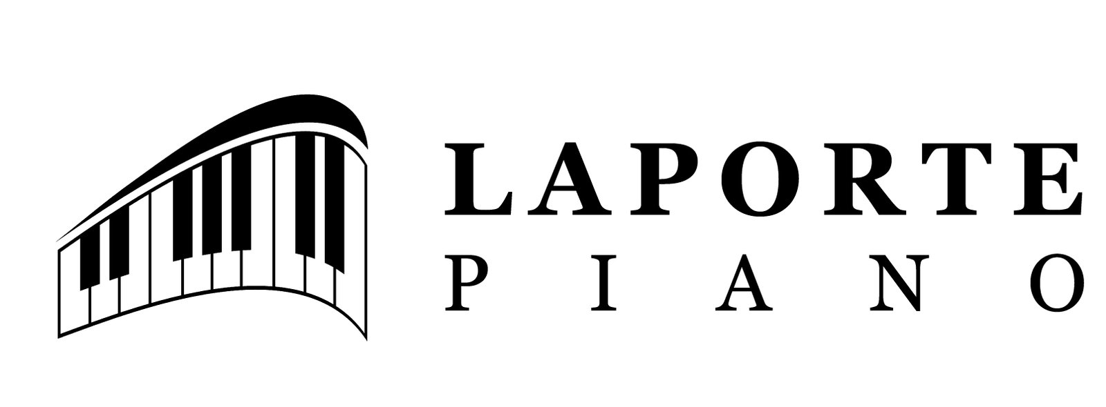 Piano Keys and LaPorte Piano Logo