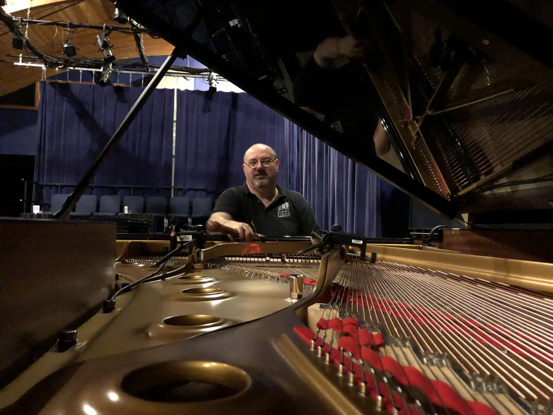Al LaPorte Tuning Grand Piano